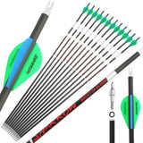 12pcs Pure Carbon Arrow 300/400/500