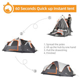 Tent for Family Camping Quick Setup, Instant Pop-Up Dome Tents