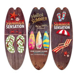 Wooden Surfboard Wall Decor Set