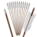 33" Archery Bamboo Arrows Turkey Feathers