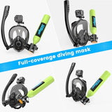 Lightweight 0.5 L Mini Scuba Tank with Integrated Full-Face Mask