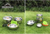 Stainless Steel Camping Cookware Set