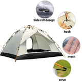 Small Silver Compact Auto-Tent
