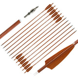 Mixed Carbon Arrows, 12 pcs, 31.5 Inch Spine