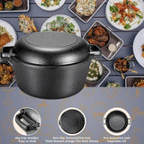 Cast Iron Dutch Oven With Lid, Pot (5.1 Quarts) And Lid (1.9 Quarts) That Can Be Used As A Skillet, Cast Iron Dutch Oven With S