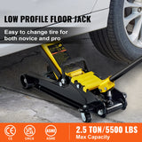 Heavy-Duty Steel Racing Floor Jack with Piston Lift Pump