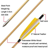 Archery Arrows 12pcs 32inch Wooden Shaft