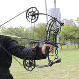Short Axis Compound Bow Set Kit 30-60Lbs Adjustable Draw Weight Ambidextrous
