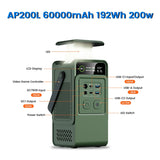Solar Generator for Camping, Portable Power Station, LED Light