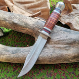 High-Quality Hunting Knife with Wooden Handle