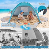 Beach Tent Sun Shelter with Extended Sand Mat