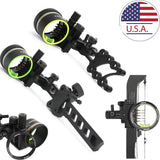 Compound Bow Sight 5-Pin 0.019" Fiber Optic Adjustable