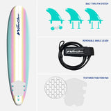 Classic Soft Top Foam 8ft Surfboard - Stable Durable for All Skill Levels