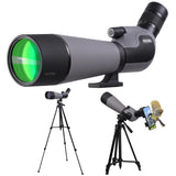 25-75x80 Upgrade Spotting Scope HD Large Field Powerful Zoom Monocular Telescope FMC BAK4 for Bird Watching Target Shooting
