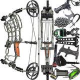 Short Axis Compound Bow Set Kit 30-60Lbs Adjustable Draw Weight Ambidextrous