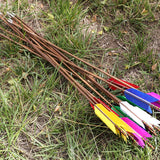 Turkey Feather Bamboo Arrows 6/12pcs 33.4"
