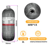 4500psi 300Bar 2L Carbon Fiber Cylinder