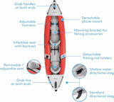 2-Person Inflatable Kayak Set with Deluxe 86in Paddles