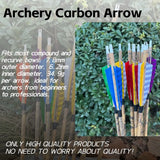 12 PCS 30-inch Archery Carbon Arrows