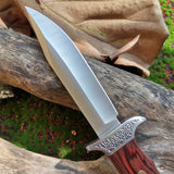 Fixed Blade Knife with Wood Handle