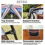 Camping Tent, Top Skylight for Ventilation and Mosquito Protection