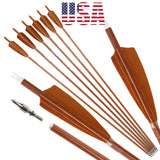 Mixed Carbon Arrows, 12 pcs, 31.5 Inch Spine