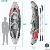 2-Person Inflatable Kayak Set, Dakota K2 with 86in Oars and Pump
