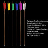 Turkey Feather Bamboo Arrows 6/12pcs 33.4"