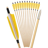 Hunting Arrows 12pcs 31.5inch Handmade Wooden Shaft