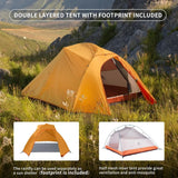 Cloud-Up 3 Person Lightweight Backpacking Tent with Footprint