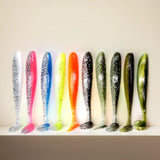 10Pcs 9cm Fishing Lures T Tail Worm Soft Bait