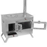 Hot Tent Stove with 4 Chimney Pipe