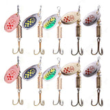 10pcs Metal Spoon Spinner Fishing Lure