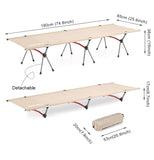 Camping Cot with Leg Extenders