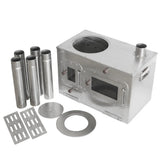Hot Tent Stove with 4 Chimney Pipe