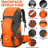 50L Lightweight Backpack with Rain Cover