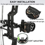 Archery Bow Sight 5 Pin Long-Range Adjustable Fiber Optic