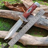 Fixed Blade Knife with Wood Handle