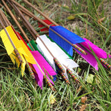 Turkey Feather Bamboo Arrows 6/12pcs 33.4"