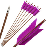 Turkey Feather Bamboo Arrows 6/12pcs 33.4"