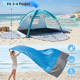 Beach Tent Sun Shelter with Extended Sand Mat