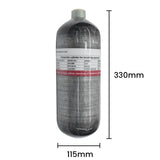 4500psi 300Bar 2L Carbon Fiber Cylinder