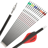 12pcs Pure Carbon Arrow 300/400/500