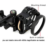 Compound Bow 5 Pin Sight 0.019-Inch Optical Fiber