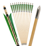 Wooden Longbow Arrows 32" Natural Turkey Feather