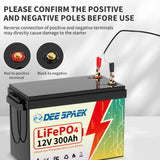 12V 300Ah LiFePO4 Lithium Battery With 200A BMS 8000+ Cycles