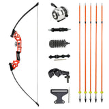 Bowfishing Set 40lbs Recurve Straight Bow Solid Fiberglass
