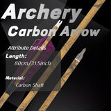12 PCS 30-inch Archery Carbon Arrows