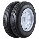 2 Pack 5.30-12 5.30x12 Trailer Tires with 12 in Rims,5 Lug