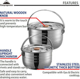 Stainless Steel Camping Cookware Set